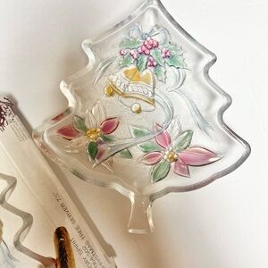 Mikasa Savior Vivre glass Christmas tree dish